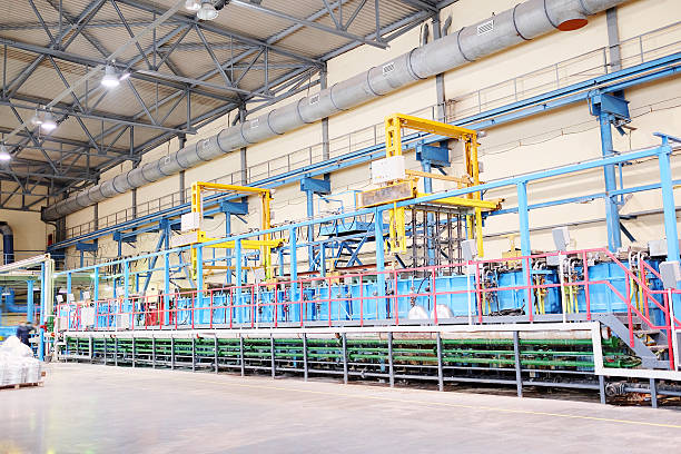 The image of a conveyor at the factory